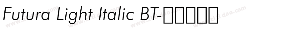 Futura Light Italic BT字体转换